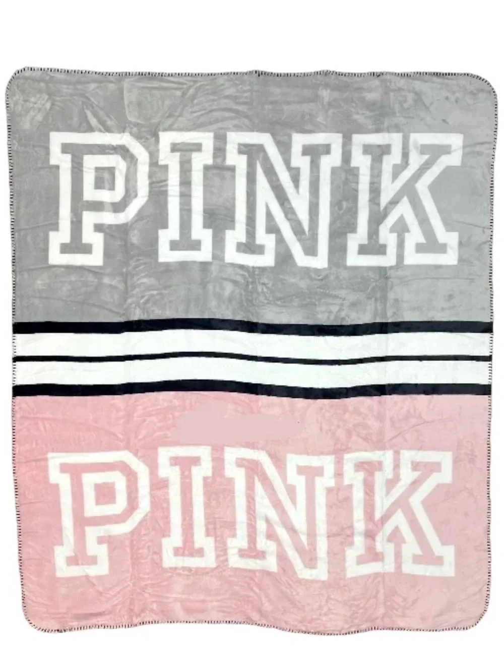 VS Pink’s Plush Pink Quilted Tote Soft Fuzzy Handbag and Cozy Pink Throw Blanket